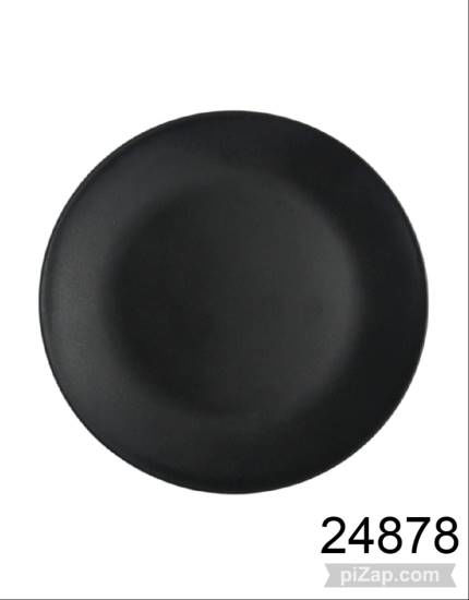 Imagen de PLATO MELAMINA REDONDO NEGRO 20CM 7.25